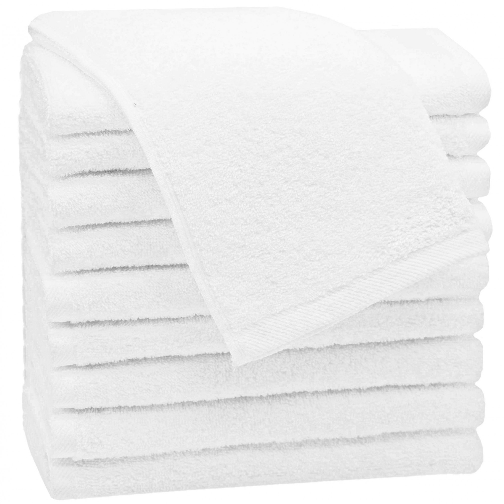 10er Set Gästehandtücher 30x50 cm Baumwolle 420 g/qm weiß Hauptbild