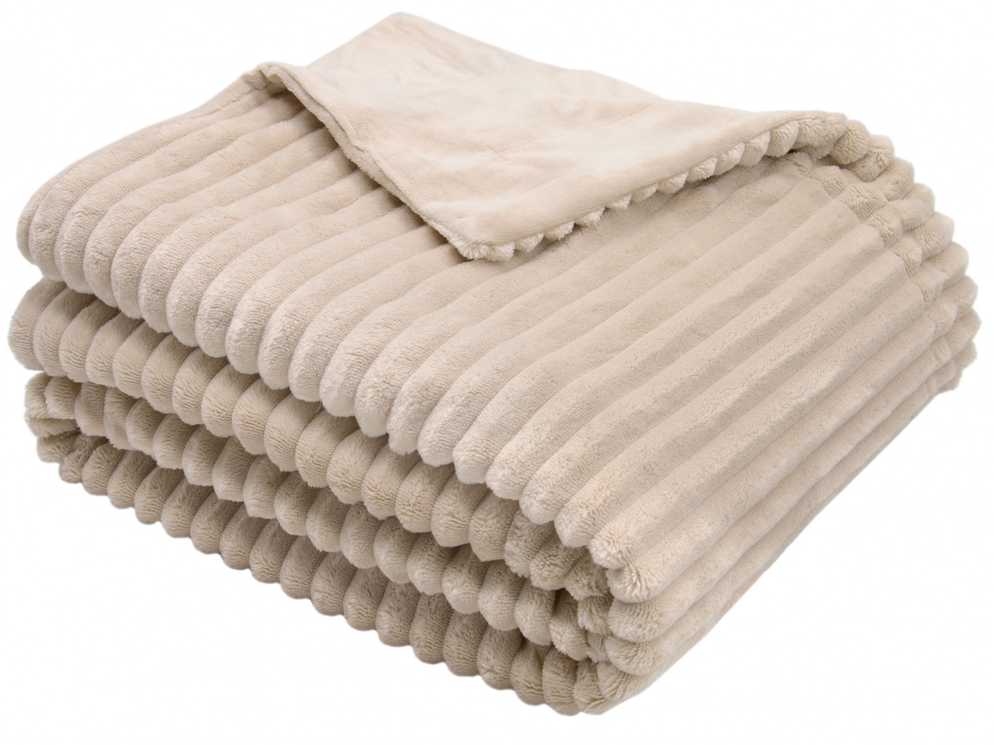 Kuscheldecke 150x200 cm Mikrofaser beige Hauptbild